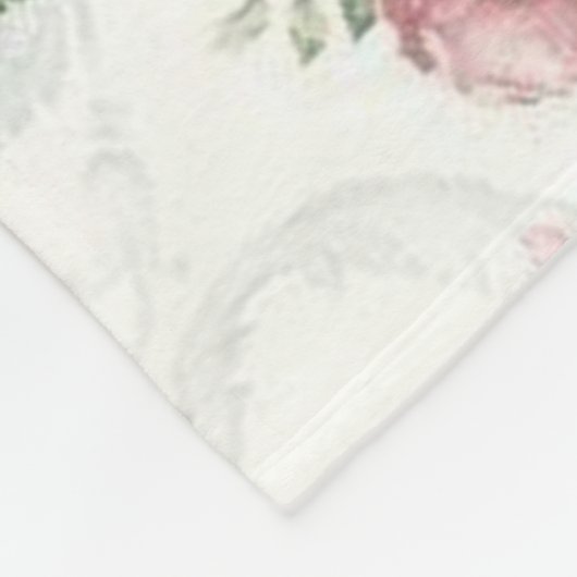  Shabby Chic Flowers-Personalized Fleece Deken (Hoek)