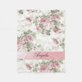  Shabby Chic Flowers-Personalized Fleece Deken (Voorkant)