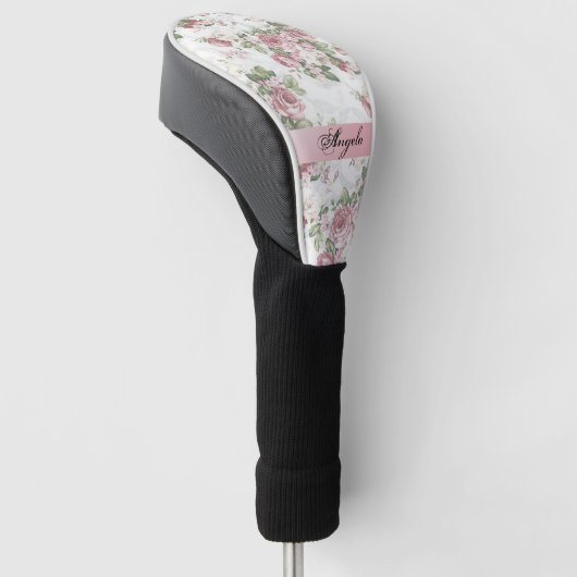  Shabby Chic Flowers-Personalized Golfheadcover (Schuin)