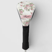  Shabby Chic Flowers-Personalized Golfheadcover (Voorkant)
