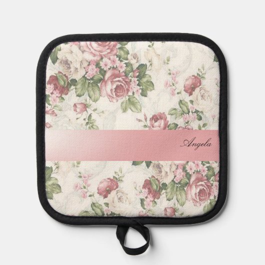  Shabby Chic Flowers-Personalized Pannenlap (Voorkant)