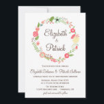Shabby Chic Flowers Wreath Wedding Invitation Kaart<br><div class="desc">Shabby Chic Flowers Wreath Wedding Invitation Whimsical and  bruiloft nodigt u uit om illustraties te geven van de verscheidenheid aan bloemen. Deze uitnodiging zal perfect zijn voor lente- of zomerbruiloften. Voor vraag,  gelieve te klikken op de contactknoop.</div>