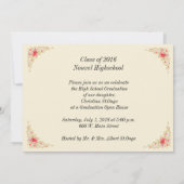 Shabby Chic Foto Afstuderen Open Huis Uitnodigen Kaart (Achterkant)