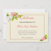 Shabby Chic Foto Verjaardag Kaart (Achterkant)