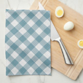 Shabby Chic Frans Licht Blauwgroen Blauw Wit Check Theedoek (Quarter Fold)