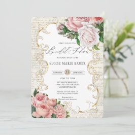 Shabby Chic Frans Roos Vrijgezellenfeest Kaart