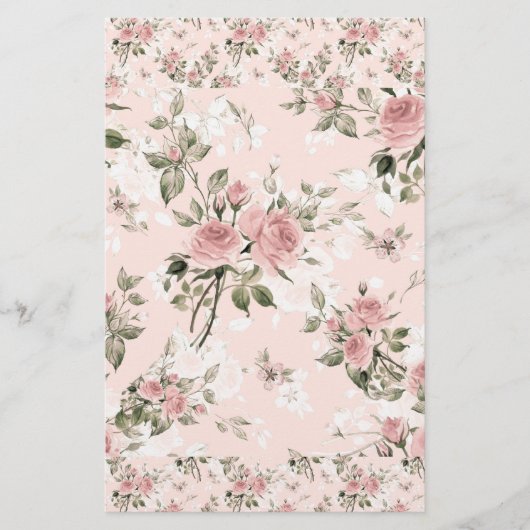 Shabby chic, franse chic, , floral, rustic, pi briefpapier (Voorkant)
