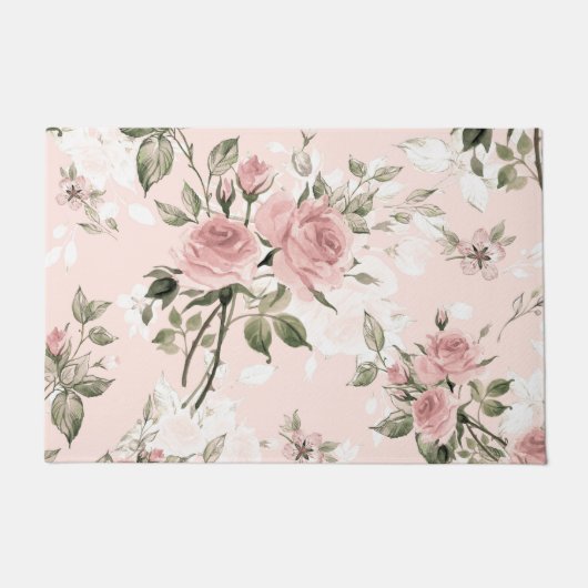 Shabby chic, franse chic, , floral, rustic, pi deurmat (Voorkant)