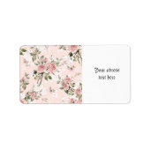 Shabby chic, franse chic, , floral, rustic, pi etiket (Voorkant)