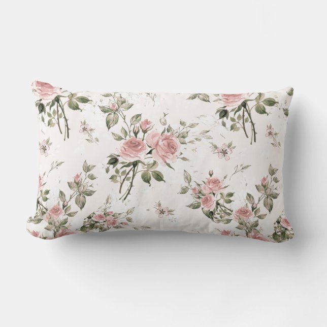 Shabby chic, franse chic, , floral, rustic, pi kussen (Voorkant)