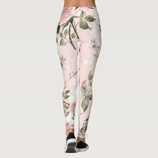 Shabby chic, franse chic, , floral, rustic, pi leggings (Achterkant)