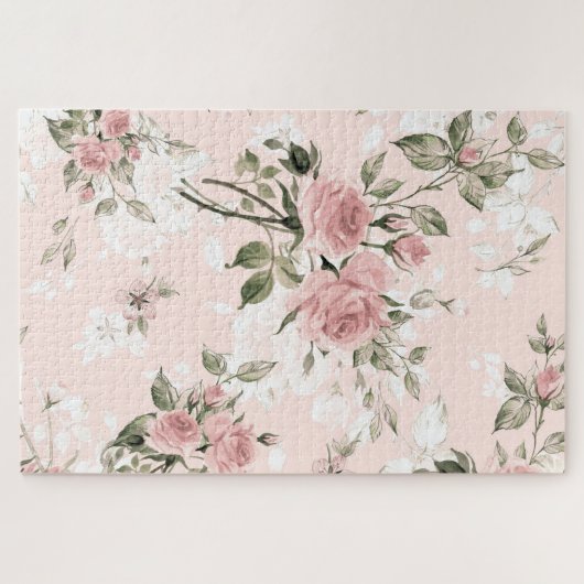 Shabby chic, franse chic, , floral, rustic, pi legpuzzel (Horizontaal)