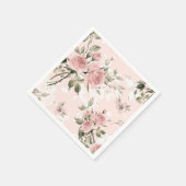 Shabby chic, franse chic, , floral, rustic, pi servetten (Hoek)