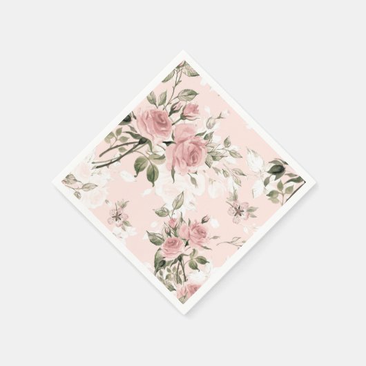 Shabby chic, franse chic, , floral, rustic, pi servetten (Hoek)