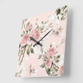 Shabby chic, franse chic, , floral, rustic, pi vierkante klok (Hoek)