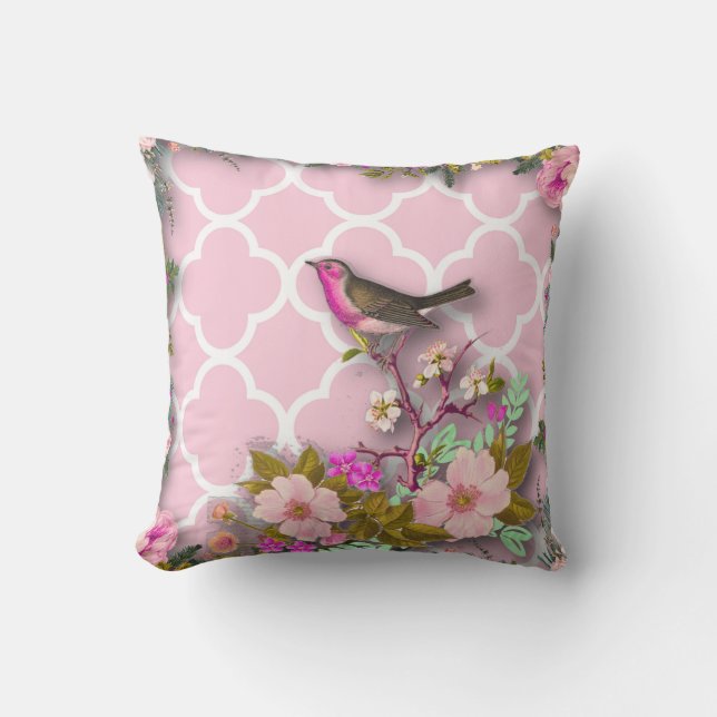 Shabby chic, franse chic, , floral, rustisch, bi buitenkussen (Voorkant)