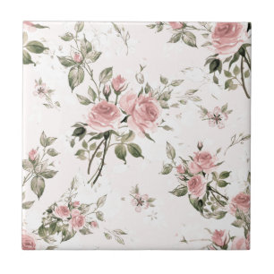 Shabby chic, franse chic, vintage, floral, rustic, tegeltje