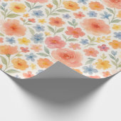  Shabby Chic Franse Floral Art Pattern Cadeaupapier (Hoek)