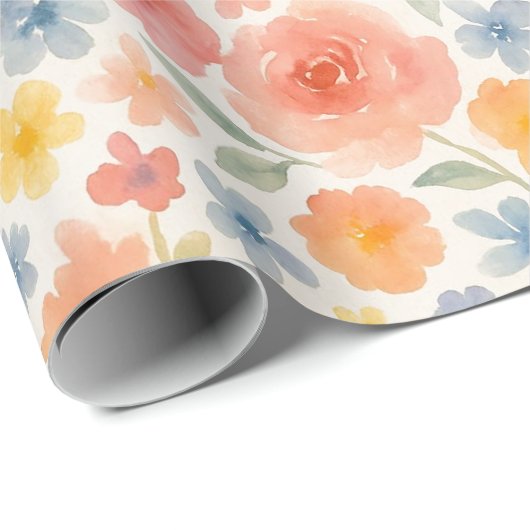  Shabby Chic Franse Floral Art Pattern Cadeaupapier (Rol Hoek)