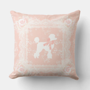 Shabby Chic Franse Poedel  kant Kussen