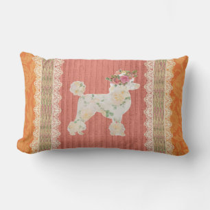Shabby Chic Franse Poodle  Look Kussen