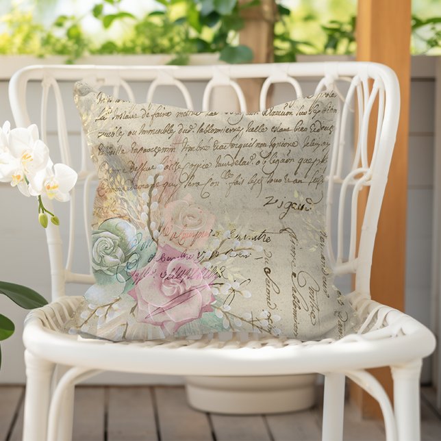 Shabby Chic French Country Floral Buitenkussen (Creator heeft geüpload)