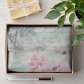 Shabby Chic  French Pink Floral Tissuepapier (Geschenk)