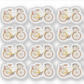 Shabby Chic Geel Fietsplanner Sheet Sticker (Voorkant)