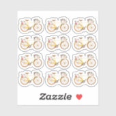 Shabby Chic Geel Fietsplanner Sheet Sticker (Vel)