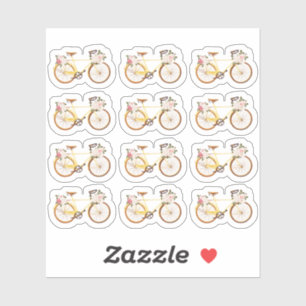 Shabby Chic  Geel Fietsplanner Sheet Sticker
