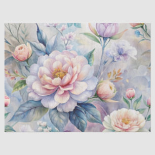 Shabby Chic  geïnspireerde pastelbloem Tissuepapier