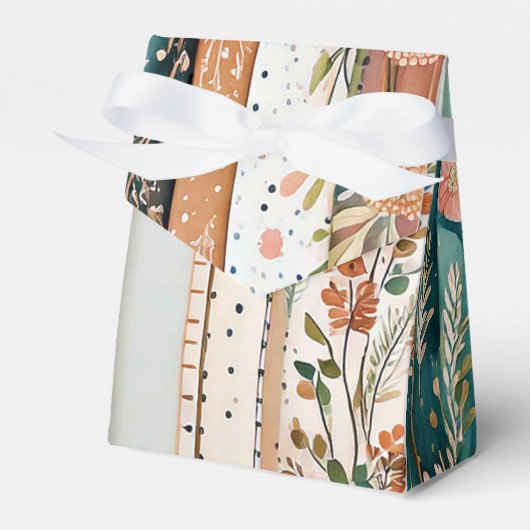 Shabby chic gemengde patronen bedankdoosjes (Voorkant Zijde)