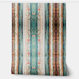 Shabby chic gemengde patronen behang