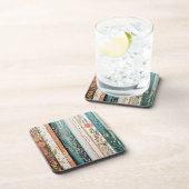 Shabby chic gemengde patronen bier onderzetter (Rechterzijde)