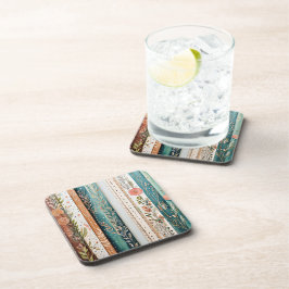 Shabby chic gemengde patronen bier onderzetter