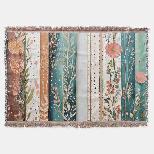 Shabby chic gemengde patronen deken (Voorkant)