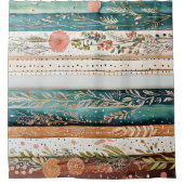 Shabby chic gemengde patronen douchegordijn (Voorkant)