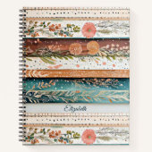 Shabby chic gemengde patronen gepersonaliseerd notitieboek (Voorkant)