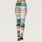 Shabby chic gemengde patronen leggings (Achterkant)