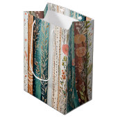 Shabby chic gemengde patronen medium cadeauzakje (Voorkant Gekanteld)