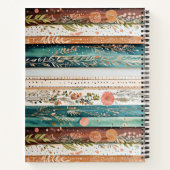 Shabby chic gemengde patronen notitieboek (Achterkant)