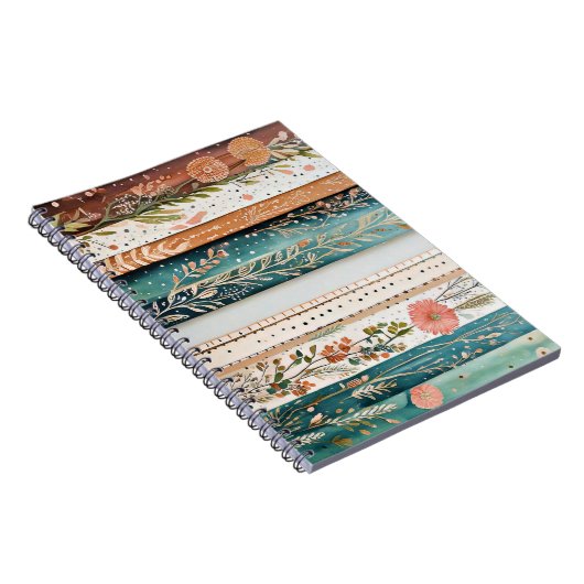 Shabby chic gemengde patronen notitieboek (Rechterzijde)