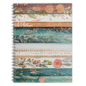 Shabby chic gemengde patronen notitieboek (Voorkant)