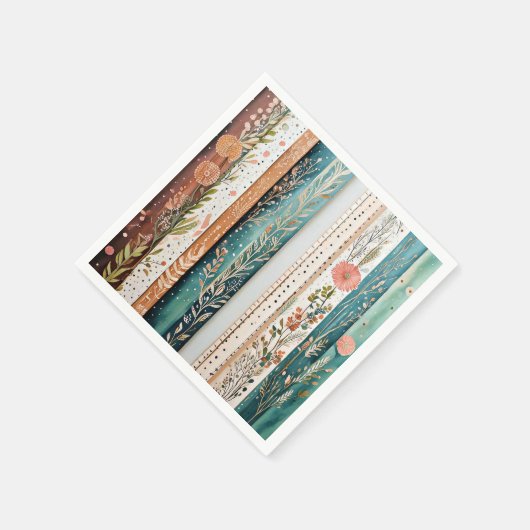 Shabby chic gemengde patronen servet (Hoek)