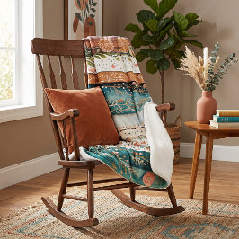 Shabby chic gemengde patronen sherpa deken
