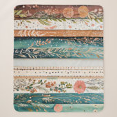 Shabby chic gemengde patronen sherpa deken (Voorkant)