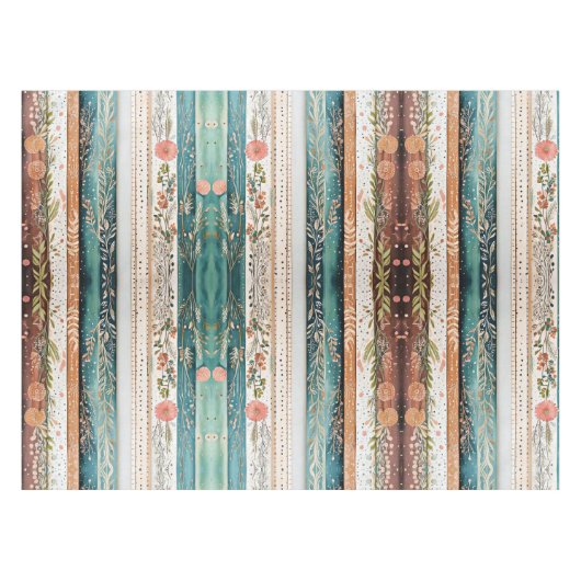 Shabby chic gemengde patronen tafelkleed (Voorkant (Horizontaal))