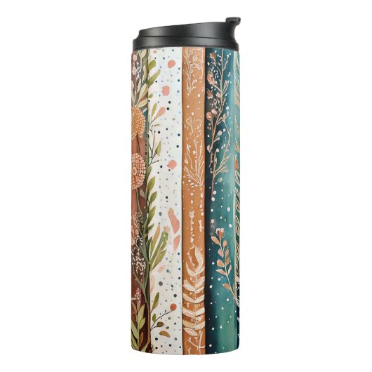 Shabby chic gemengde patronen thermosbeker (Gedraaid links)