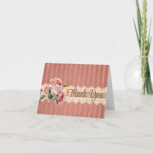 Shabby Chic gepersonaliseerd Bedankkaart