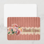  Shabby Chic gepersonaliseerd Bedankkaart (Voorkant / Achterkant)